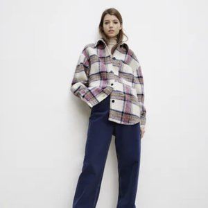 ZARA Plaid Overshirt Shacket